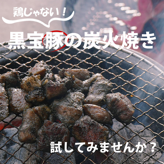 【鶏🐔ではない！豚🐷の炭火焼きを食べたことはありますか？高級黒豚 黒宝豚の炭火焼き☺️】